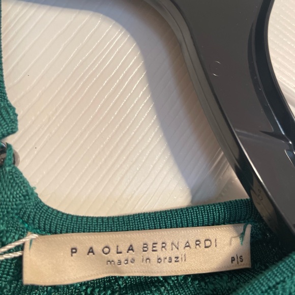 Rubia Cutout-Back Embossed Knit Midi Dress- Jade Green Small - Picture 5 of 5